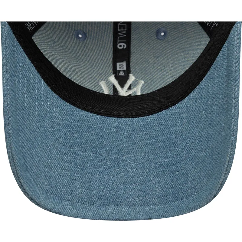 gorra-curva-azul-ajustable-para-mujer-9twenty-denim-stitch-de-new-york-yankees-mlb-de-new-era