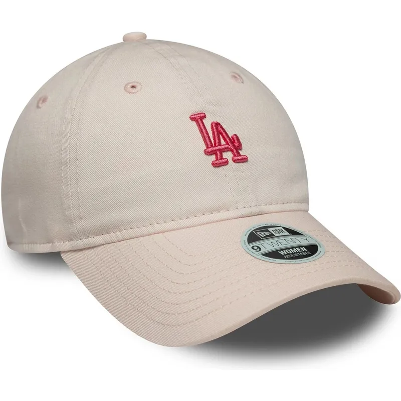 cap-ivelt-roza-reguliruema-lenta-9twenty-washed-mini-los-angeles-dodgers-mlb-new-era