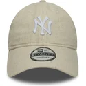 sapkak-ivelt-bezs-allithato-9twenty-linen-new-york-yankees-mlb-new-era