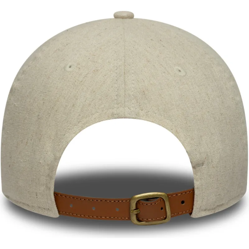 cap-ivelt-bezhov-reguliruema-lenta-9twenty-linen-new-york-yankees-mlb-new-era