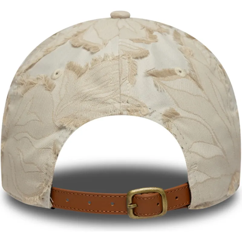 gorra-curva-beige-ajustable-con-logo-beige-9twenty-img-floral-de-new-york-yankees-mlb-de-new-era