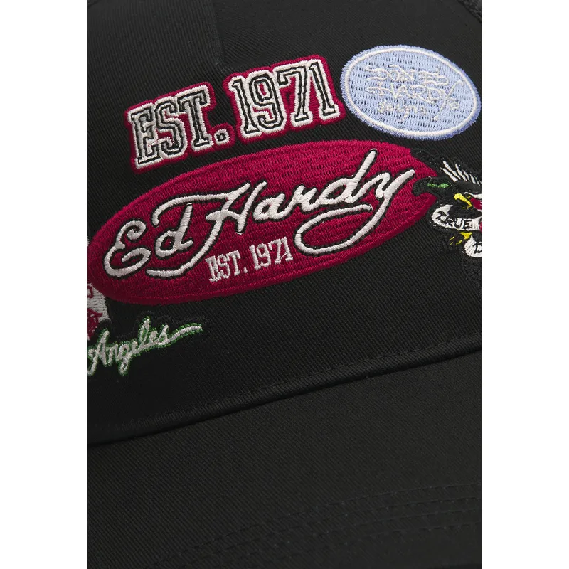 sapkak-ivelt-fekete-snapback-est-1971-varsity-ed-hardy