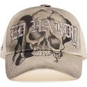 sapkak-ivelt-bezs-snapback-gothic-skull-graphic-ed-hardy
