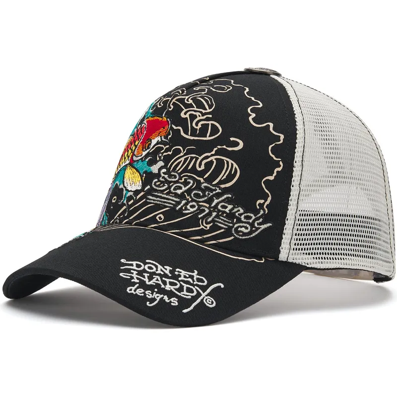 sapkak-ivelt-fekete-snapback-1971-koi-fish-ed-hardy