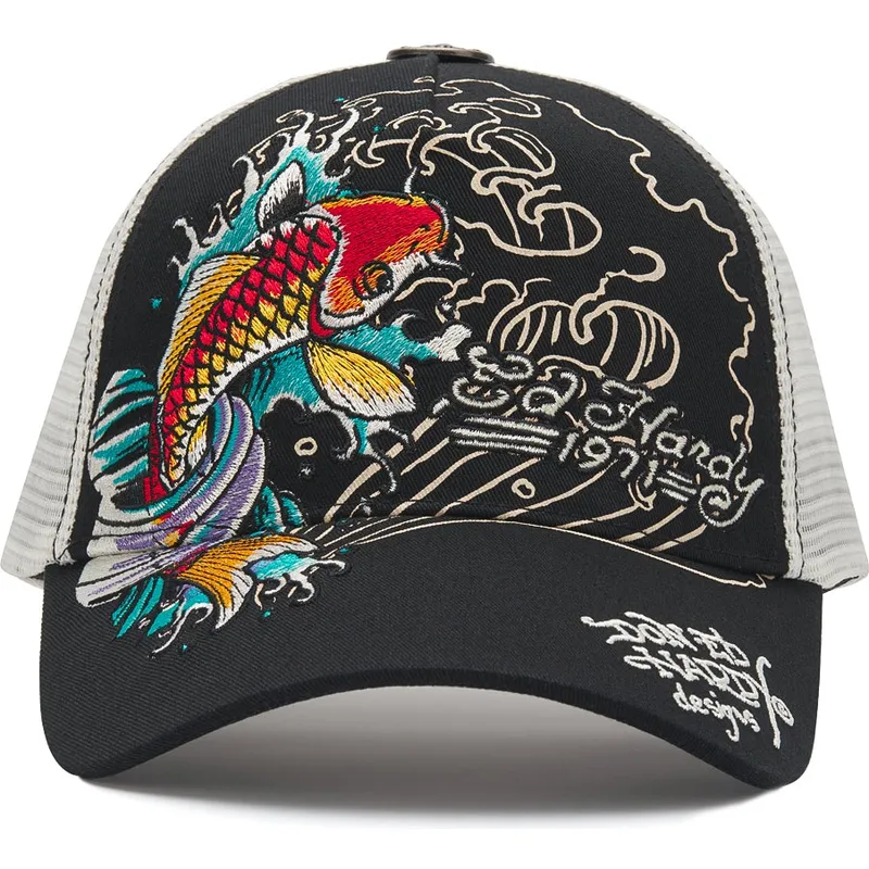 sapkak-ivelt-fekete-snapback-1971-koi-fish-ed-hardy