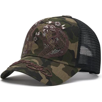 Trucker-Cap Camouflage 2 Snakes von Ed Hardy