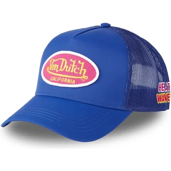 Sapkák ívelt kék snapback POLY12 Von Dutch