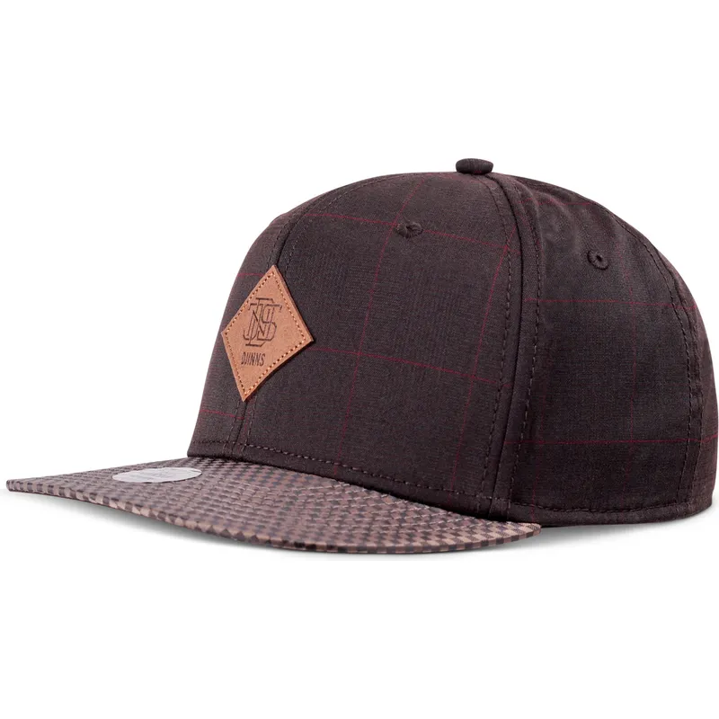 gorra-plana-marron-ajustable-glencheck-de-djinns