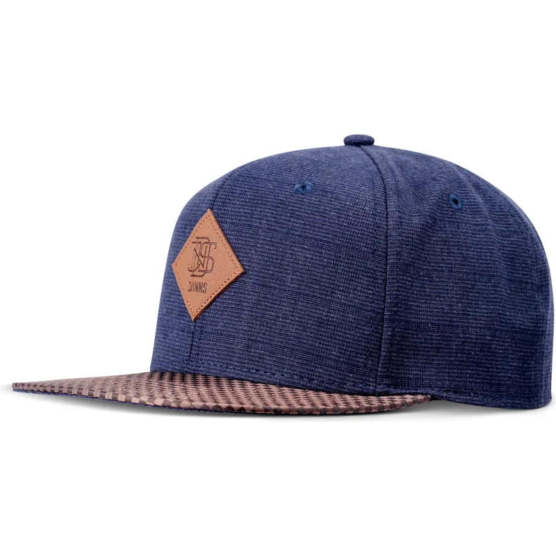 gorra-plana-azul-marino-ajustable-glencheck-de-djinns