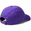 polo-ralph-lauren-curved-brim-green-logo-cotton-chino-classic-sport-purple-adjustable-cap