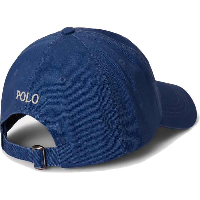 polo-ralph-lauren-curved-brim-cotton-chino-classic-sport-navy-blue-adjustable-cap-with-beige-logo