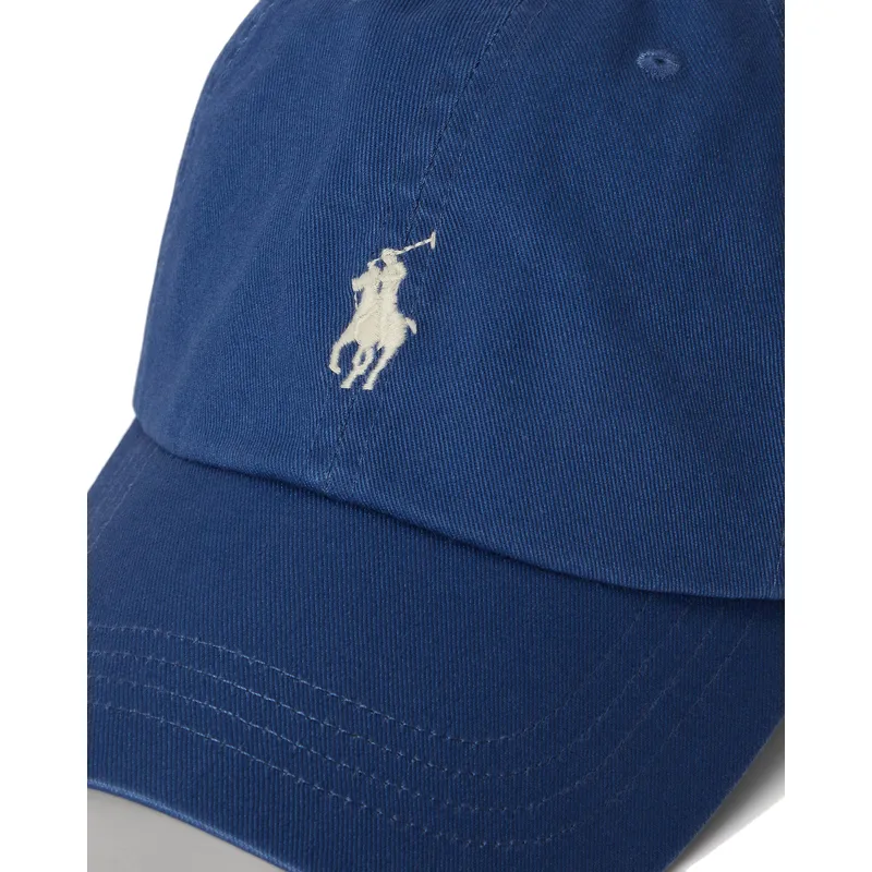 polo-ralph-lauren-curved-brim-cotton-chino-classic-sport-navy-blue-adjustable-cap-with-beige-logo
