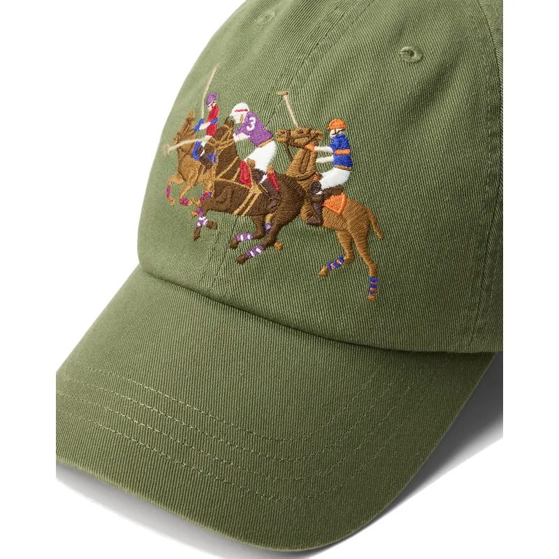 sapkak-ivelt-zold-allithato-twill-triple-pony-polo-ralph-lauren