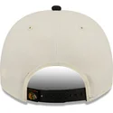beige-und-schwarze-gebogene-snapback-kappe-9fifty-a-frame-classic-der-chicago-blackhawks-nhl-von-new-era