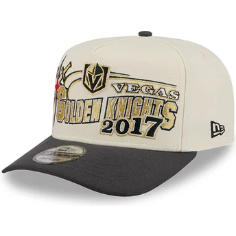 Gorra curva beige y negra snapback 9FIFTY A Frame Classic de Vegas Golden Knights NHL de New Era