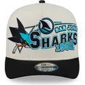 beige-och-svart-kurvad-keps-snapback-9fifty-a-frame-classic-san-jose-sharks-nhl-fran-new-era