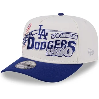 Beige und blaue gebogene Snapback-Kappe 9FIFTY A Frame Classic der Los Angeles Dodgers MLB von New Era