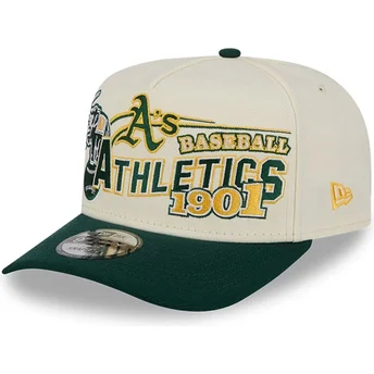 Sapkák ívelt bézs snapback 9FIFTY A Frame Classic Oakland Athletics MLB New Era