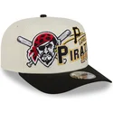 new-era-curved-brim-9fifty-a-frame-classic-pittsburgh-pirates-mlb-beige-and-black-snapback-cap