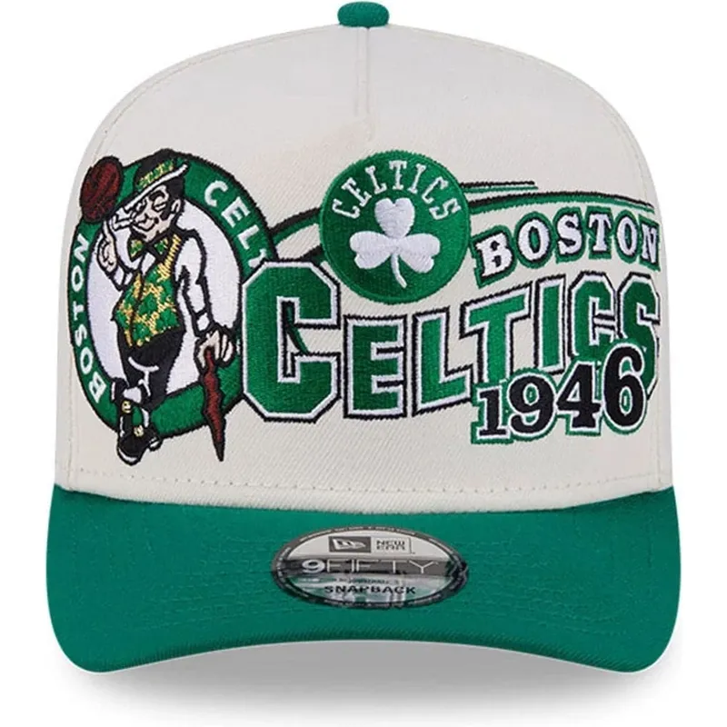 gorra-curva-beige-y-verde-snapback-9fifty-a-frame-classic-de-boston-celtics-nba-de-new-era