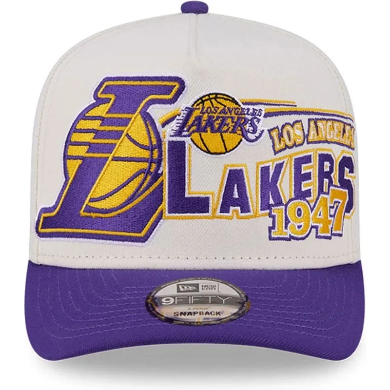 beige-och-lila-kurvad-keps-snapback-9fifty-a-frame-classic-los-angeles-lakers-nba-fran-new-era