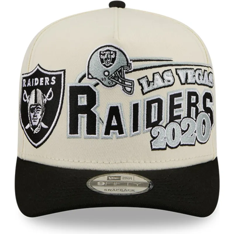 beige-och-svart-kurvad-keps-snapback-9fifty-a-frame-classic-las-vegas-raiders-nfl-fran-new-era