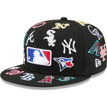 Sapkák lapos fekete illesztett 59FIFTY All Over MLB New Era