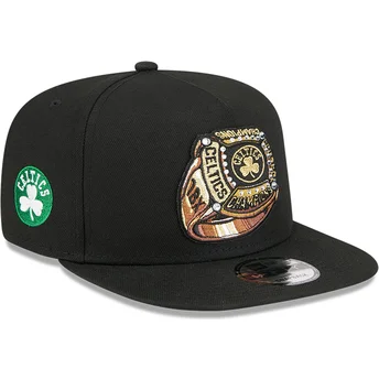 Sapkák lapos fekete snapback 9FIFTY A Frame Ring Boston Celtics NBA New Era