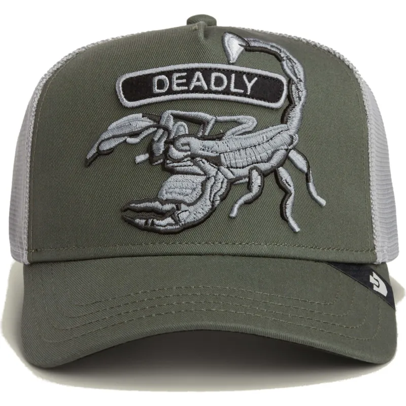 truckerkeps-gron-skorpion-classic-rocker-deadly-the-farm-fran-goorin-bros