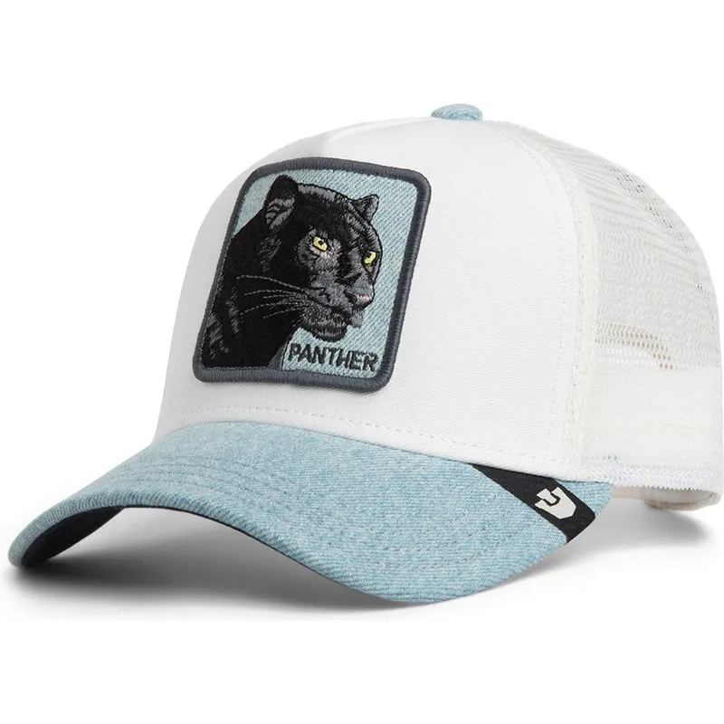 gorra-trucker-blanca-y-azul-pantera-denim-panther-the-farm-de-goorin-bros