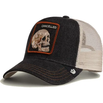 Sapkák ívelt fekete snapback Cancelled Denim Skull The Farm Goorin Bros.