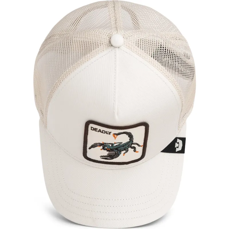 trucker-cap-beige-skorpion-deadly-scorpion-the-farm-von-goorin-bros
