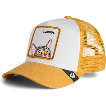 Gorra trucker marrón para niño gato Curious Cat Mini The...