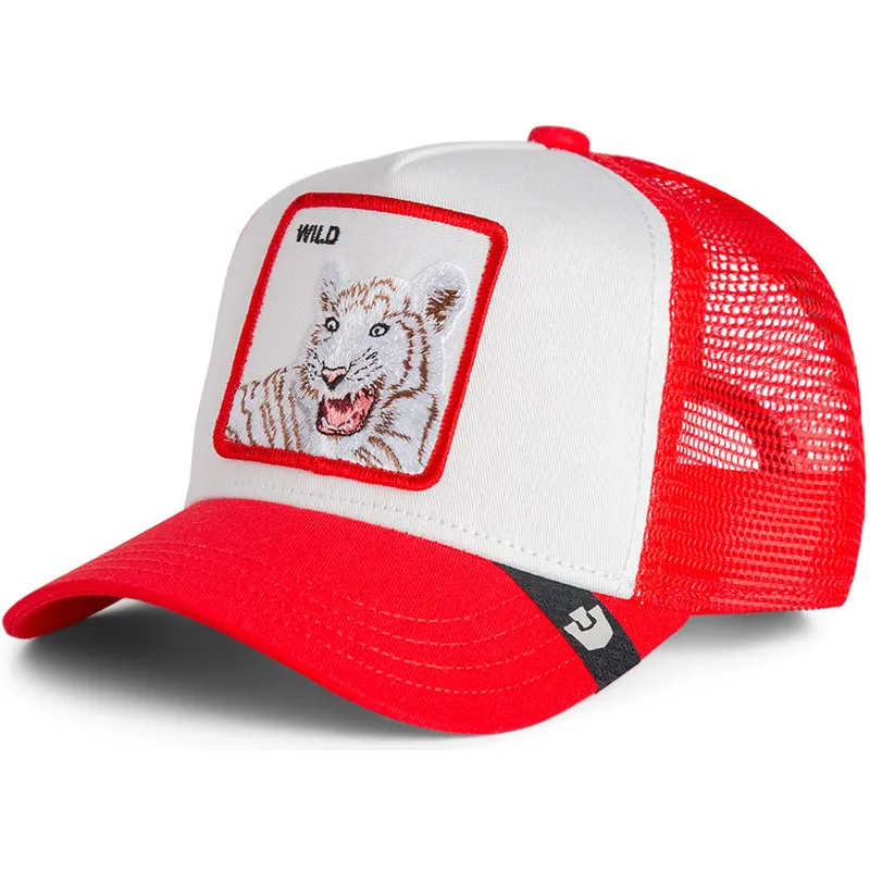 gorra-trucker-blanca-y-roja-para-nino-tigre-rush-wild-the-farm-de-goorin-bros