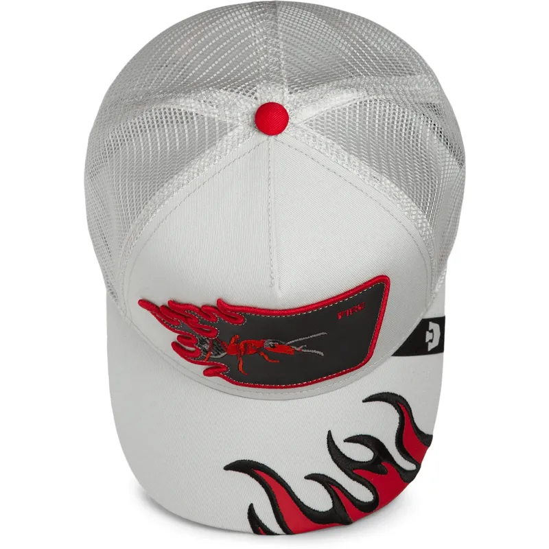 gorra-trucker-blanca-hormiga-fire-flames-the-farm-de-goorin-bros