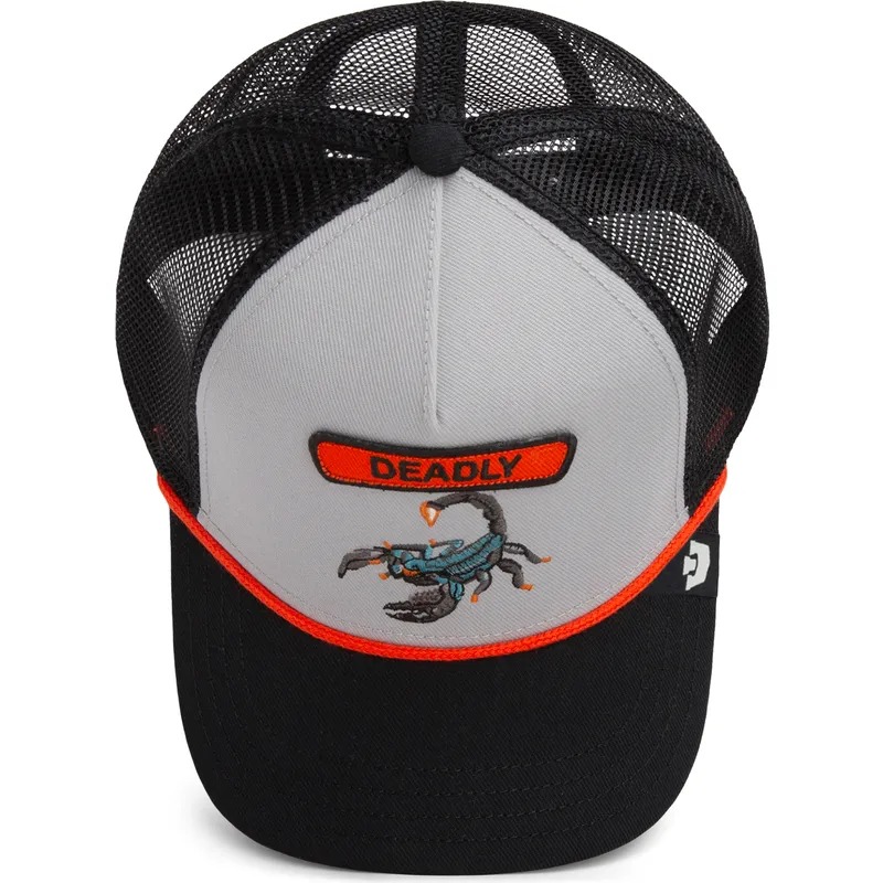 gorra-trucker-gris-escorpion-pop-rocker-scorpion-the-farm-de-goorin-bros
