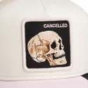 gorra-trucker-beige-y-rosa-calavera-the-cancelled-skull-whisper-the-farm-de-goorin-bros