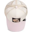 gorra-trucker-beige-y-rosa-calavera-the-cancelled-skull-whisper-the-farm-de-goorin-bros