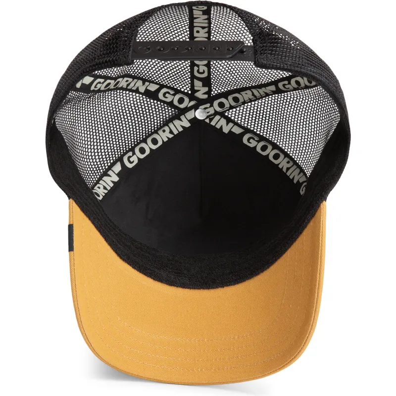 trucker-cap-schwarz-und-braun-hund-rottweiler-bad-boy-the-farm-von-goorin-bros