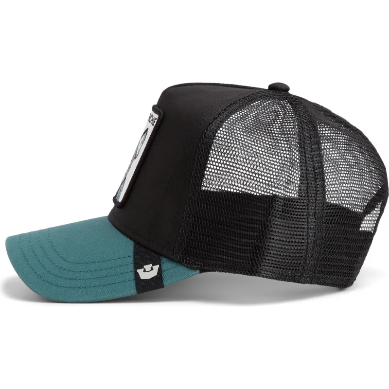 truckerkeps-svart-och-gron-hund-fransk-bulldog-frenchie-the-farm-fran-goorin-bros