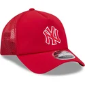 rote-trucker-kappe-mit-rotem-logo-9forty-apex-batting-practice-der-new-york-yankees-mlb-von-new-era