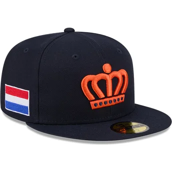New Era Flat Brim 59FIFTY The Netherlands 2026 World Baseball Classic Navy Blue Fitted Cap