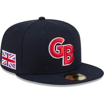 Marineblaue, anliegende 59FIFTY Flatcap Great Britain 2026 World Baseball Classic von New Era