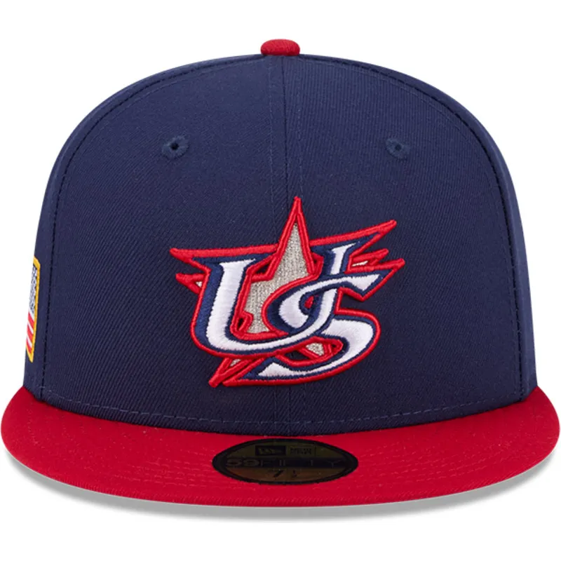 new-era-flat-brim-59fifty-usa-2026-world-baseball-classic-navy-blue-and-red-fitted-cap