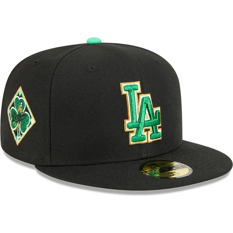 svart-platt-keps-justerad-59fifty-saint-patrick-s-day-los-angeles-dodgers-mlb-fran-new-era