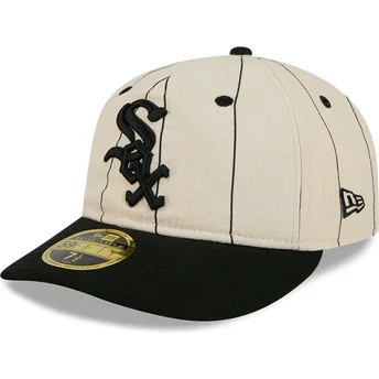 Cap lapos бежов регулиран 59FIFTY Retro Crown Linen Chicago White Sox MLB New Era