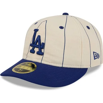 Cap ívelt бежов регулиран 59FIFTY Retro Crown Linen Los Angeles Dodgers MLB New Era