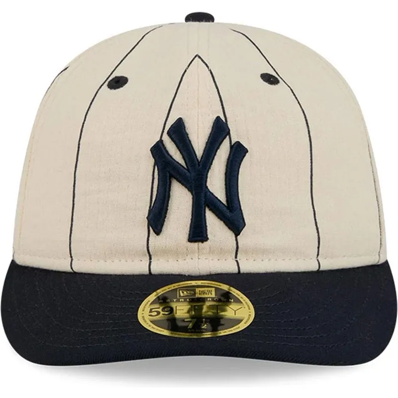 bojd-beige-justerad-keps-59fifty-retro-crown-linen-fran-new-york-yankees-mlb-av-new-era