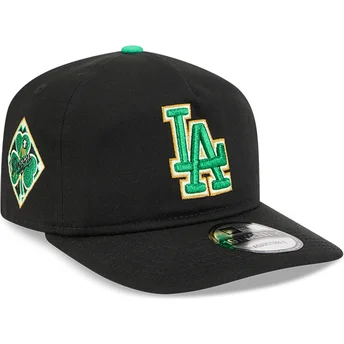Schwarze gebogene Snapback-Kappe 19TWENTY Saint Patrick's Day der Los Angeles Dodgers MLB von New Era