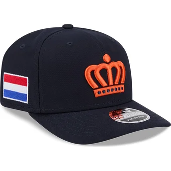 Marinblå kurvad keps snapback 9SEVENTY Stretch Snap The Netherlands 2026 World Baseball Classic från New Era